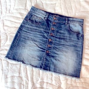 Frayed Jean Skirt